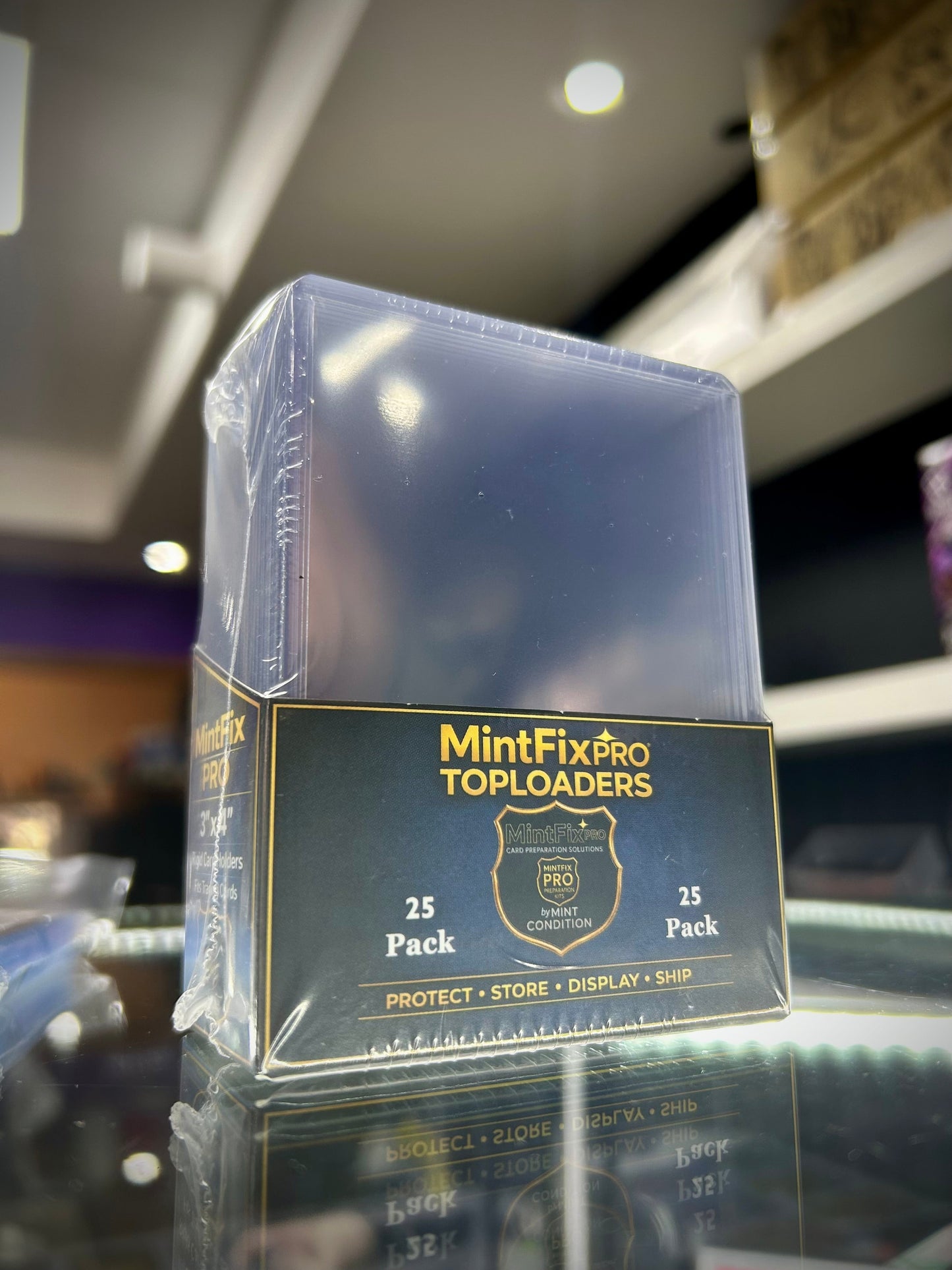 MintFix Pro trading card toploaders 25 pack rigid card holders for Pokémon sports and TCG cards