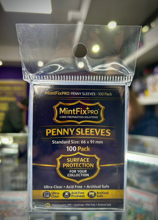 Standard size acid free trading card penny sleeves for TCG and collectible cards