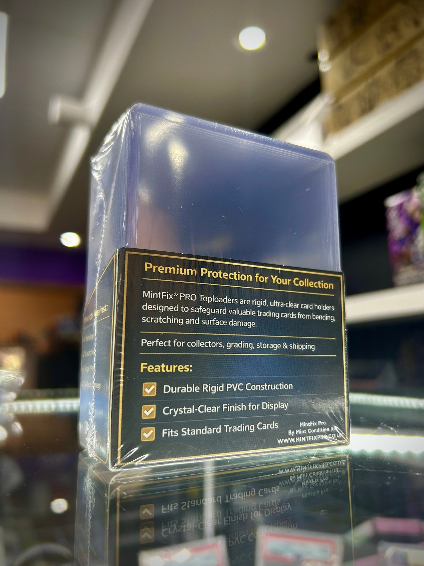 Clear rigid card holders included in MintFix Pro protection bundle
