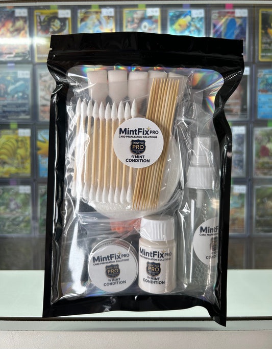 MintFix Pro trading card restoration kit for Pokémon sports and TCG cards